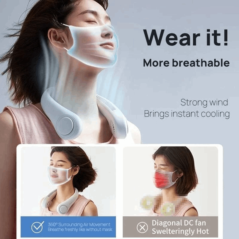 Adjustable New Portable Neck Fan(360° Surrounding Air Movement)