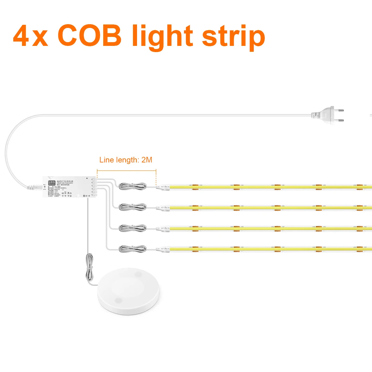 Smart COB LED Strip Light for Cabinets