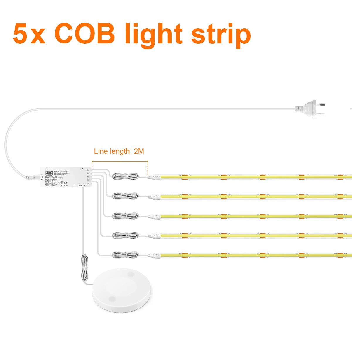 Smart COB LED Strip Light for Cabinets