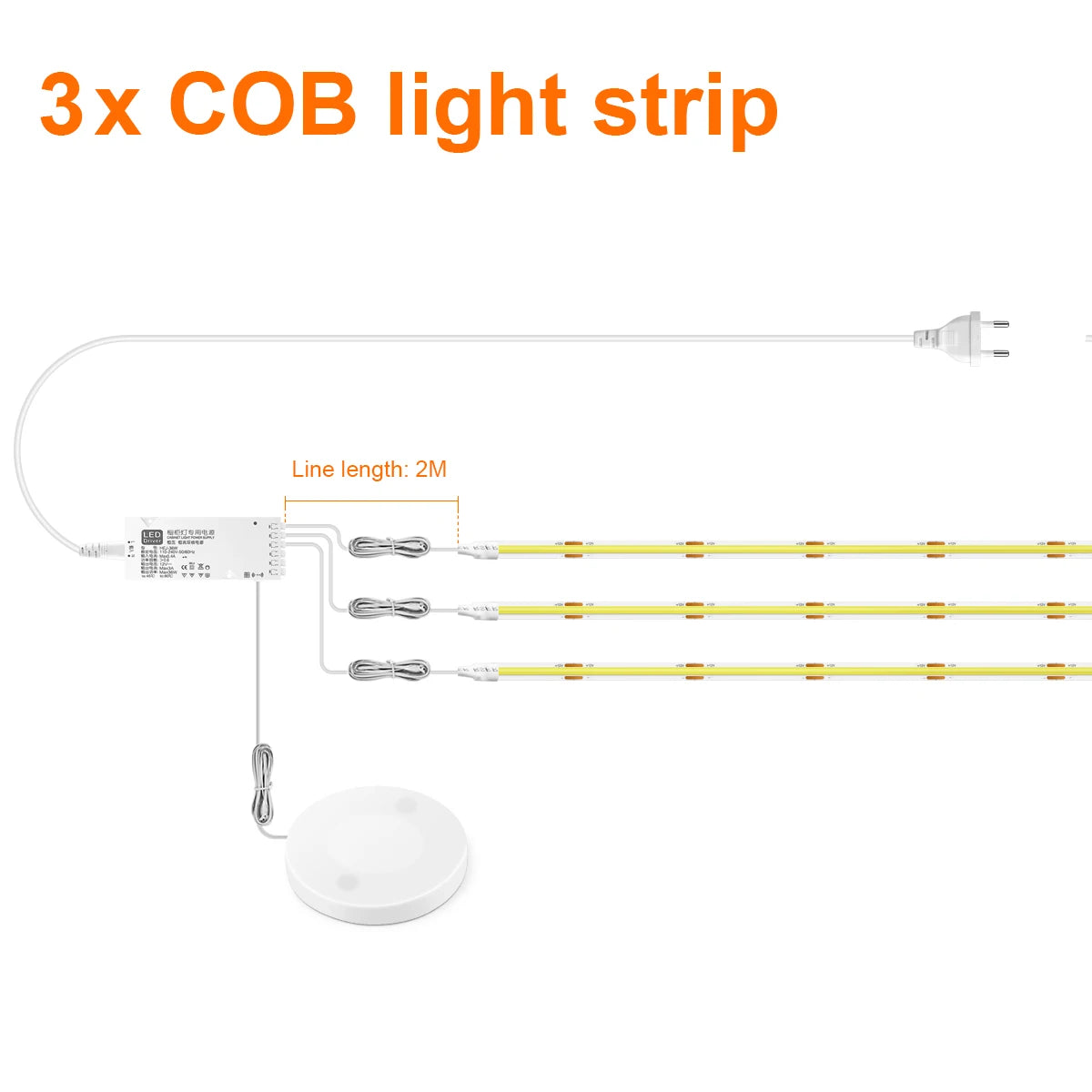 Smart COB LED Strip Light for Cabinets