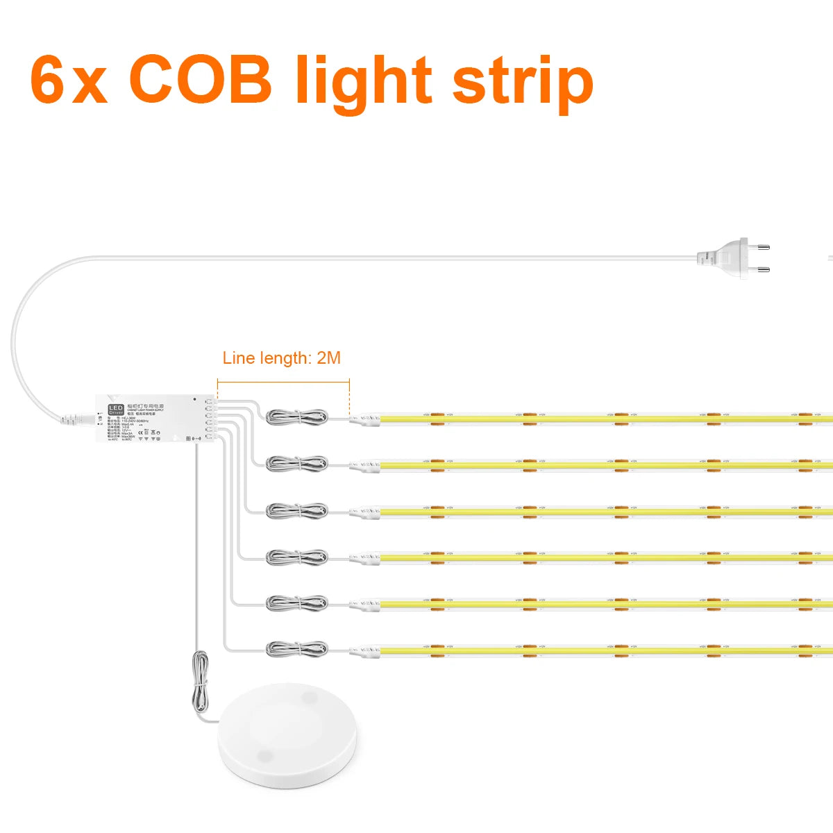 Smart COB LED Strip Light for Cabinets