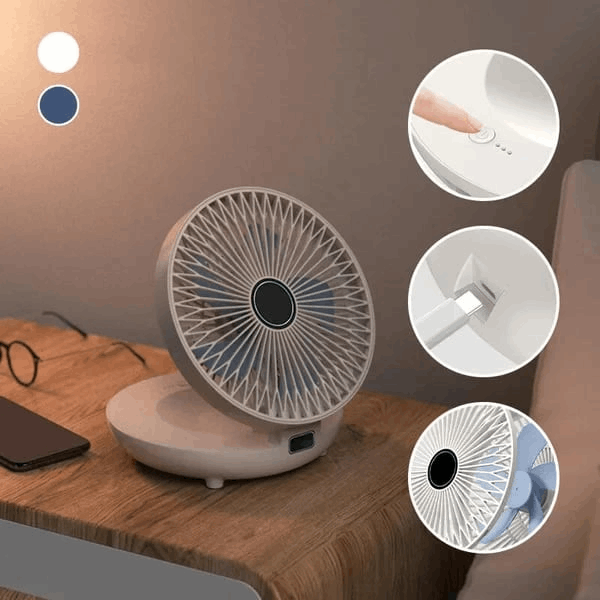 Portable wall-mounted fan