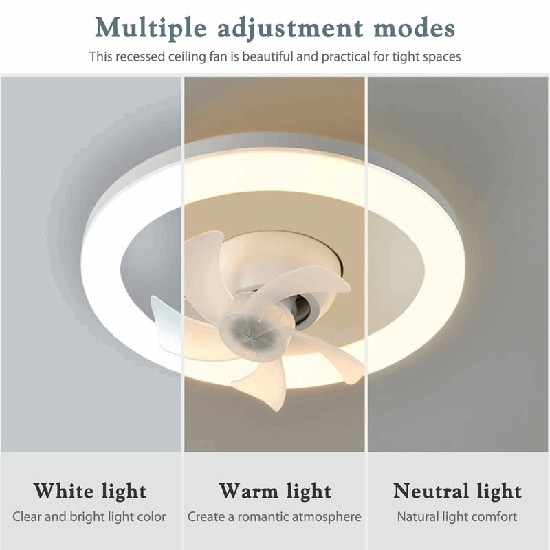 LED Swing Head Fan Light