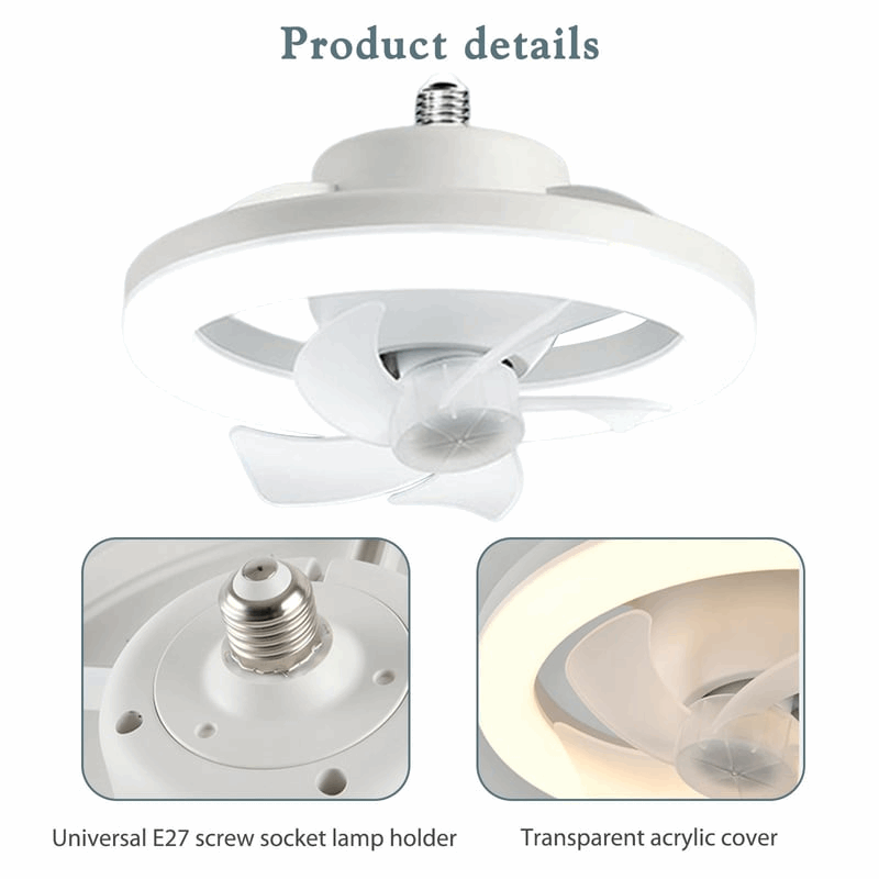 LED Swing Head Fan Light