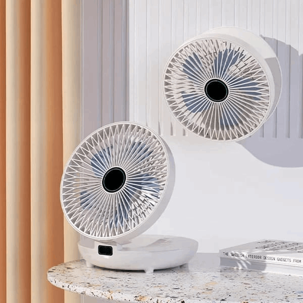 Portable wall-mounted fan